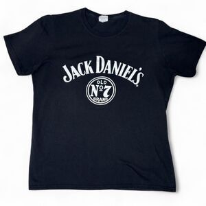 Jack Daniel's Old No 7 Logo T-Shirt Women's Medium Black 100% Cotton Graphic Tee